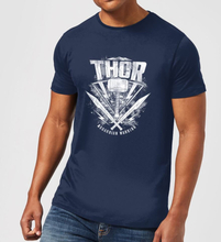 Marvel Thor Ragnarok Thor Hammer Logo Men's T-Shirt - Navy - S