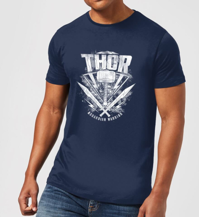 Marvel Thor Ragnarok Thor Hammer Logo Herren T-Shirt - Navy Blau - L