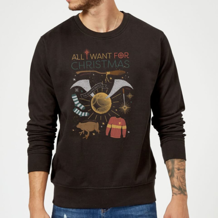 Harry Potter All I Want Christmas Jumper - Black - XL