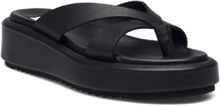 Round Plateau Flipflop Shoes Summer Shoes Sandals Svart Apair*Betinget Tilbud
