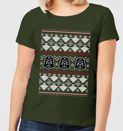 Star Wars Imperial Darth Vader Women's Christmas T-Shirt - Forest Green - L - Forest Green