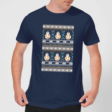 Star Wars BB-8 Pattern Men's Christmas T-Shirt - Navy - S - Navy