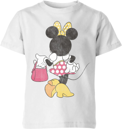 Disney Minnie Mouse Back Pose Kids' T-Shirt - White - 7-8 Years - White