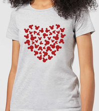 Disney Mickey Mouse Heart Silhouette Women's T-Shirt - Grey - S