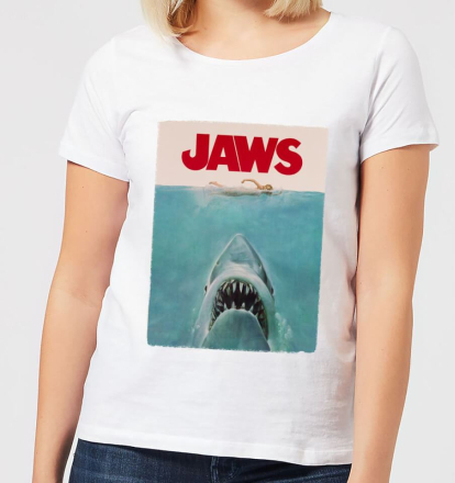 Der Weiße Hai Classic Poster Damen T-Shirt - Weiß - L