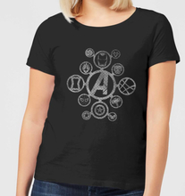 Avengers Distressed Metal Icon Women's T-Shirt - Black - S