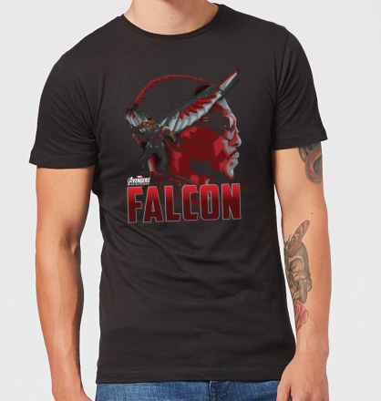 Avengers Falcon Men's T-Shirt - Black - XL