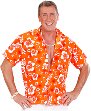 Orange Hawaii Kostymeskjorte - Strl XL