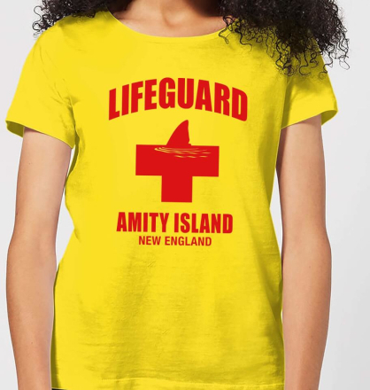Jaws Amity Island Lifeguard Women's T-Shirt - Yellow - L