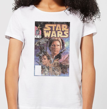 Star Wars Classic Classic Comic Book Cover Damen T-Shirt - Weiß - XL