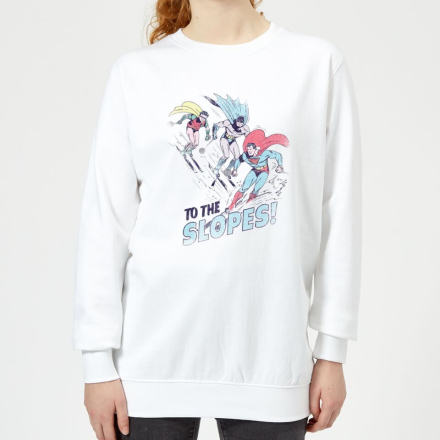 DC To The Slopes! Women's Christmas Jumper - White - XL
