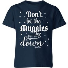 Harry Potter Don't Let The Muggles Get You Down Kids' T-Shirt - Navy - 5-6 Years
