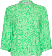 Srbriella Elma Shirt Tops Blouses Long-sleeved Green Soft Rebels