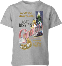 Disney Disney Princess Cinderella Retro Poster Kids' T-Shirt - Grey - 3-4 Years - Grey