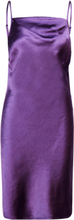 "Satina Slipmy Dress Knælang Kjole Purple Bzr"
