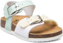 Sl Dolphin Pu Leather Wht-Multi Shoes Summer Shoes Sandals Hvit Scholl*Betinget Tilbud