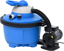 vidaXL Pompa con Filtro a Sabbia Blu e Nera 385x620x432 mm 200W 25L