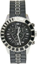 Pre-eide Dior Black rustfritt stål Diamond Rubber Christal Cd11431Er001 Kvinner S Wristwatch 38 mm