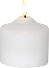 Star Trading - Flamme LED-Kubbelys med timer 9,5 cm hvit