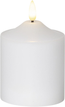 Star Trading - Flamme led-kubbelys med timer 12 cm hvit
