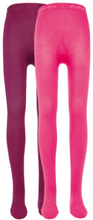 Ewers Strømpebukser til børn 2-pack Uni pink