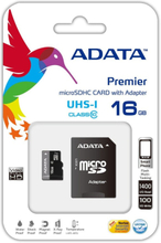 Mikro-SD-hukommelseskort med adapter Adata CLASS10 16 GB