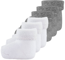 Ewers Første gangs sokker 6-pak Newborn Uni Grey/White
