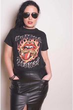 The Rolling Stones: Ladies T-Shirt/Flaming Tattoo Tongue (XX-Large)