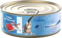 5 + 1 gratis! Feline Finest Katzen Nassfutter 6 x 85 g - Thunfisch mit Stachelmakrele