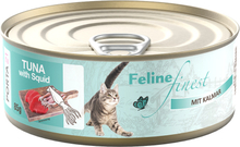5 + 1 gratis! Feline Finest Katzen Nassfutter 6 x 85 g - Thunfisch mit Kalmar