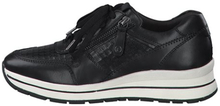 Tamaris Pure Relax Lady's Lace-up Sneakers Black Croco