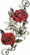 Roses & Lilies (Fake Tattoo)