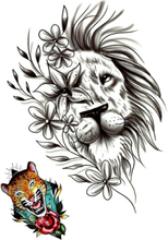 Lion & Leopard - 2 stk Tatoveringer (Fake Tattoo)