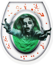 Grön Zombie Portal - Klistermärke till Toaletten