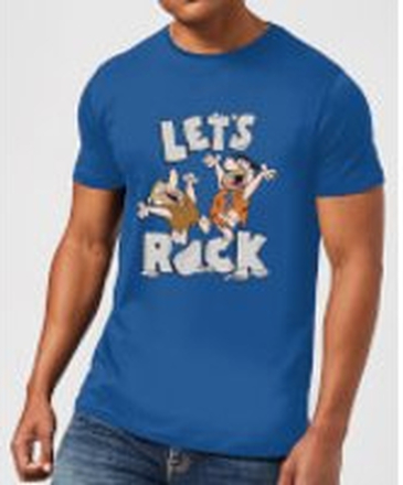 The Flintstones Let's Rock Men's T-Shirt - Royal Blue - L