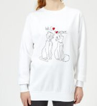 Disney Aristocats We Go Together Women's Sweatshirt - White - XXL - White