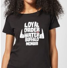 The Flintstones Loyal Order Of Water Buffalo Member Women's T-Shirt - Black - S - Black