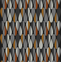 Blader Grå/Orange Tyg Arvidssons Textil