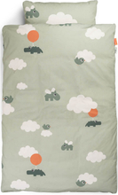 Bedlinen Junior Se Gots Happy Clouds Green Home Sleep Time Bed Sets Grønn D By Deer*Betinget Tilbud