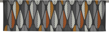 Blader Grå/Orange Slät gardinkappa Arvidssons Textil