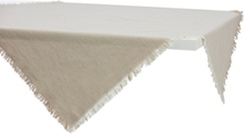 Cloth Chambray Fringe Home Textiles Kitchen Textiles Tablecloths & Table Runners Beige Noble House