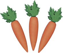 Decoratie wortelen/worteltjes - set 3x stuks - oranje - 6 cm - knutselen