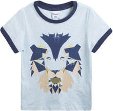 Ljusblå t-shirt med lejon (Storlek: 5 år)