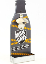Man Cave Flasköppnare på Väggstativ 30 cm