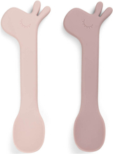 Silic Spoon 2-Pack Lalee Powder Home Meal Time Cutlery Rosa D By Deer*Betinget Tilbud