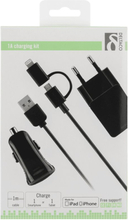 iPhone USB-väggladdare och billaddare med en USB-synk-laddarkabel