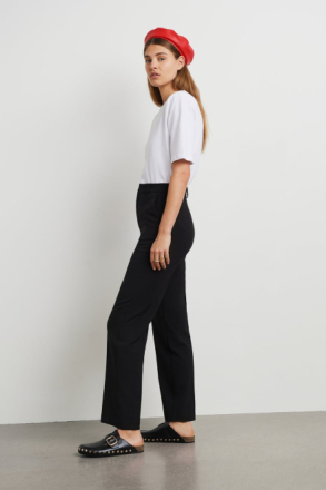 Gina Tricot - Straight regular trousers - Bukser - Black - 40 - Female