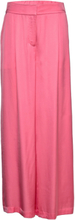Flowing Satin Trousers With A Wide Leg Vide Bukser Rosa Esprit Collection*Betinget Tilbud