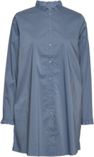 Cuantoinett Long Shirt Langermet Skjorte Blå Culture*Betinget Tilbud