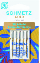 Schmetz Symaskinsnl Broderi Guld 130/705 H-ET Str. 75 - 5 st
